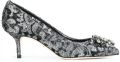 Dolce & Gabbana Bellucci Rainbow pumps met broche en bandjes Zwart - Zwart