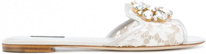 Dolce & Gabbana Bianca flat sandals Grijs