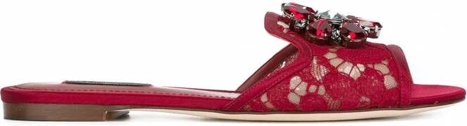 Dolce & Gabbana Bianca sandalen Rood