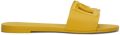 Dolce & Gabbana Bianca DG slippers met logo Geel - Geel