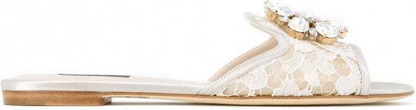 Dolce & Gabbana Bianca'platten sandallen Metallic