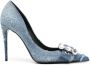 Dolce & Gabbana Pumps verfraaid met kristallen Blauw - Thumbnail 1