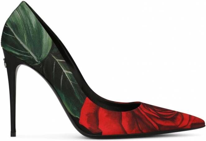 Dolce & Gabbana Décolleté pumps met roosprint Zwart