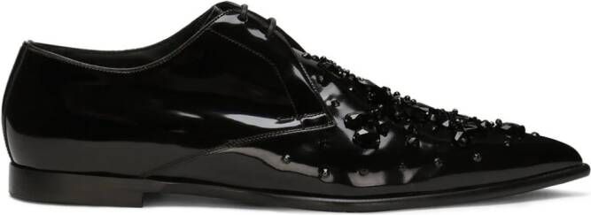 Dolce & Gabbana Derby schoenen met stras Zwart