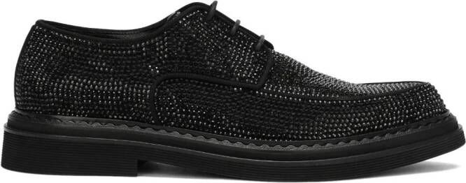 Dolce & Gabbana Derby schoenen met stras Zwart