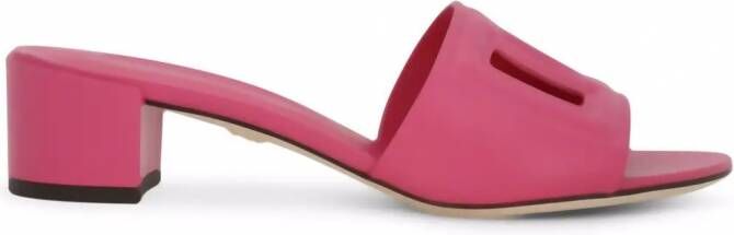 Dolce & Gabbana DG leren sandalen Paars
