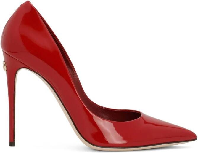 Dolce & Gabbana DG Logo pumps met puntige neus Rood