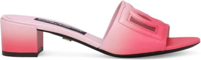 Dolce & Gabbana DG ombré leren sandalen Roze