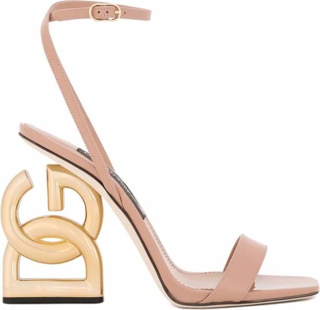 Dolce & Gabbana 3.5 lakleren 105mm sandalen Beige