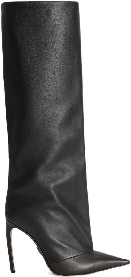 Dolce & Gabbana 105 mm Devotion knielaarzen met puntige neus Zwart