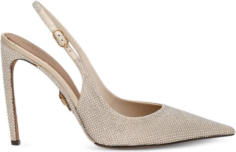 Dolce & Gabbana 105 mm Devotion slingback pumps verfraaid met stras Beige