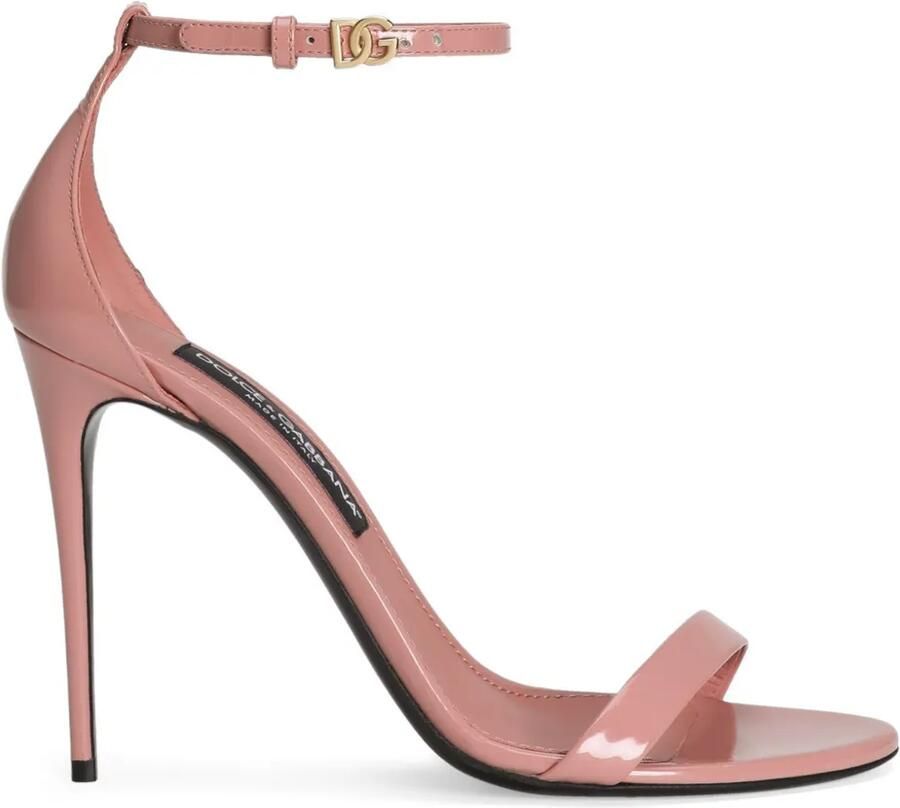 Dolce & Gabbana 105 mm DNA leren sandalen Roze
