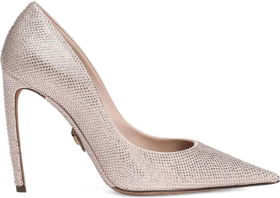 Dolce & Gabbana 105 mm pumps met puntige neus en kristallen Roze