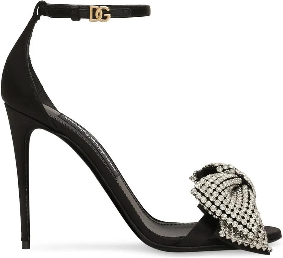 Dolce & Gabbana 105 mm sandalen met stras Zwart