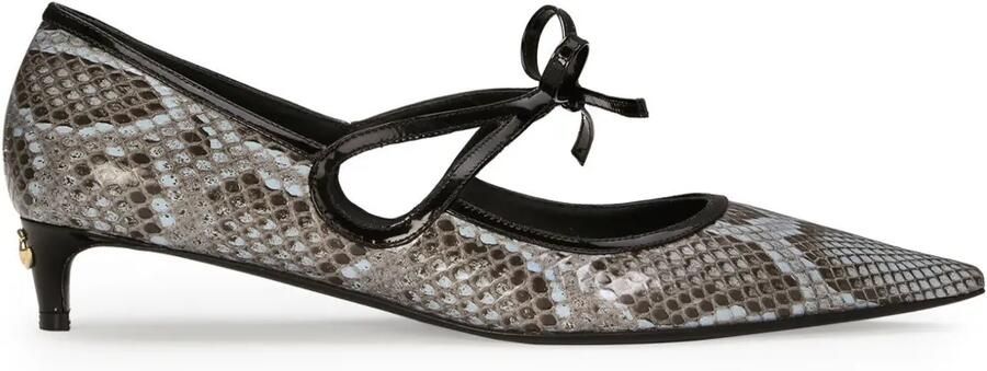 Dolce & Gabbana 30 mm DNA leren pumps met strik Bruin