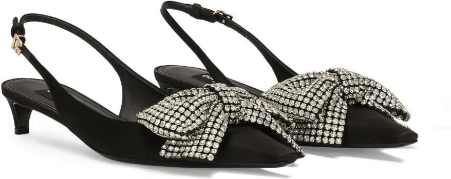 Dolce & Gabbana 40 mm slingback pumps met strik Zwart - Foto 3