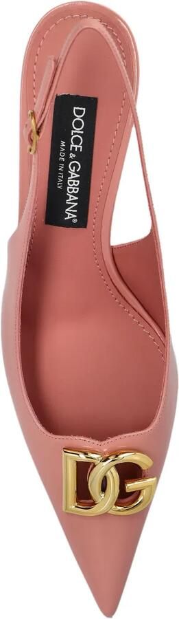 Dolce & Gabbana 60 mm Lollo slingback pumps Roze - Foto 5