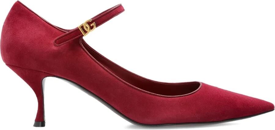 Dolce & Gabbana 60 mm pumps met enkelbandjes en puntige neus Rood