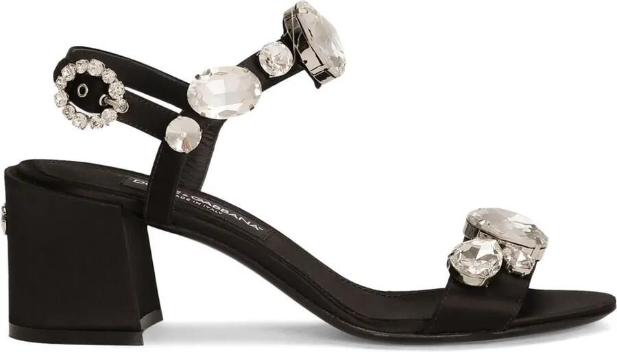 Dolce & Gabbana 60 mm sandalen met kristallen Zwart