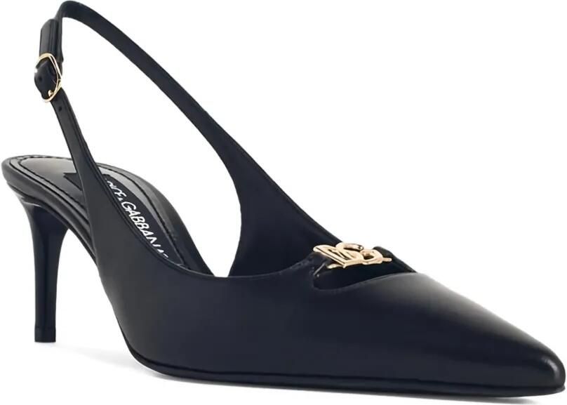 Dolce & Gabbana 70 mm slingback pumps met logo Zwart - Foto 3