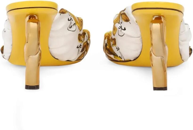 Dolce & Gabbana 75 mm DG Pop sandalen met Majolica-print Geel - Foto 3