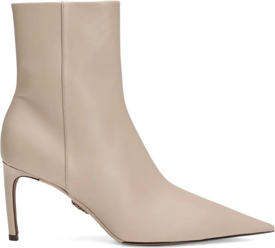 Dolce & Gabbana 75 mm enkellaarzen met puntige neus Beige