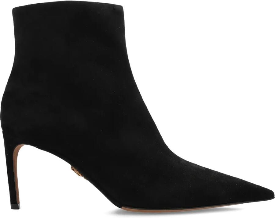 Dolce & Gabbana 80 mm laarzen met puntige neus en rits Zwart
