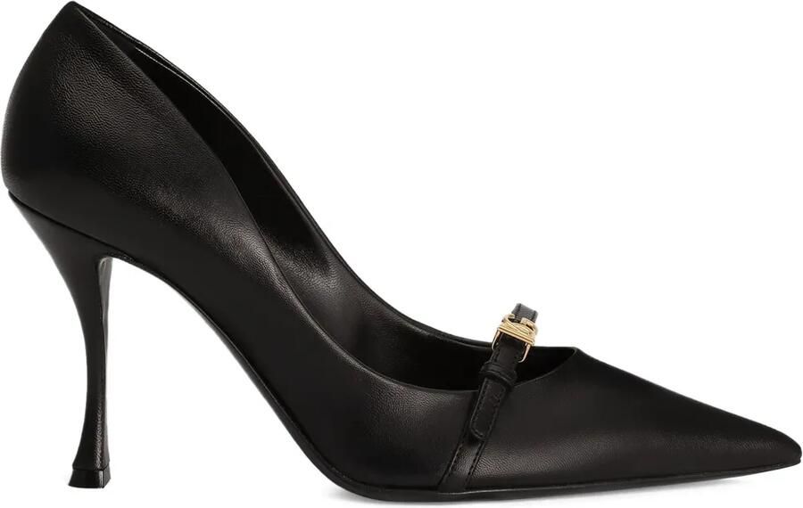 Dolce & Gabbana 90 mm leren pumps met puntige neus Zwart