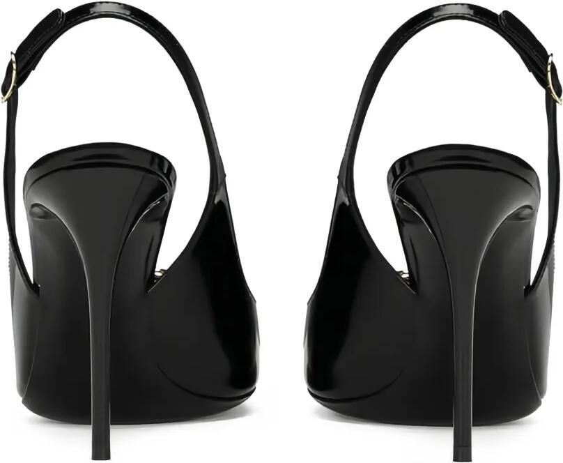 Dolce & Gabbana 90 mm slingback pumps met DG-logoplakkaat Zwart - Foto 2