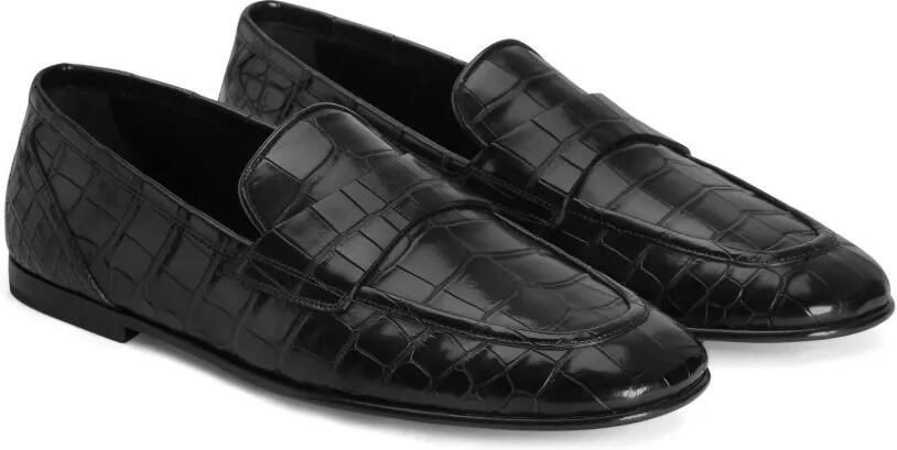 Dolce & Gabbana Alligator leren slippers Zwart - Foto 3