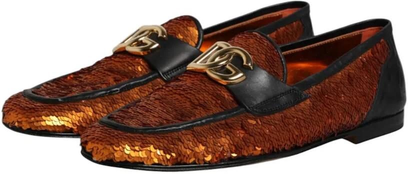 Dolce & Gabbana Ariosto loafers met pailletten Oranje - Foto 5
