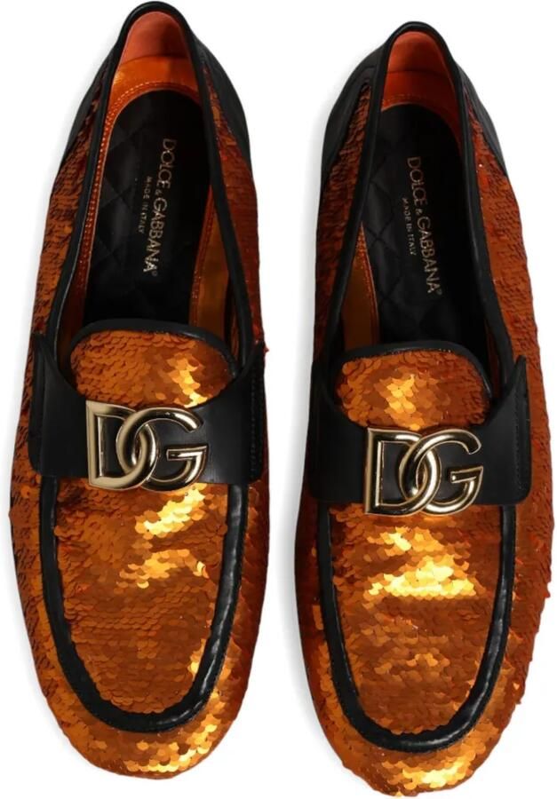 Dolce & Gabbana Ariosto loafers met pailletten Oranje - Foto 2
