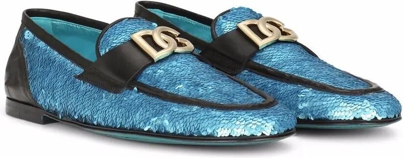 Dolce & Gabbana Ariosto loafers verfraaid met pailletten Blauw - Foto 4
