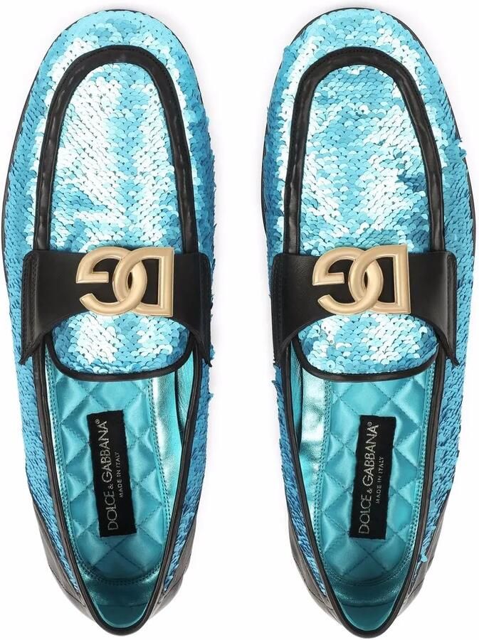 Dolce & Gabbana Ariosto loafers verfraaid met pailletten Blauw - Foto 2