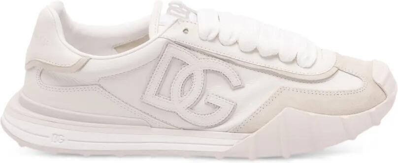 Dolce & Gabbana Athletic sneakers met logopatch Beige
