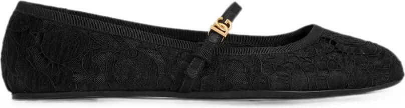 Dolce & Gabbana Ballerina's met kant Zwart