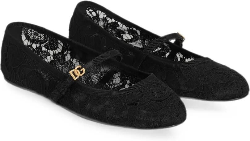 Dolce & Gabbana Ballerina's met kant Zwart - Foto 2