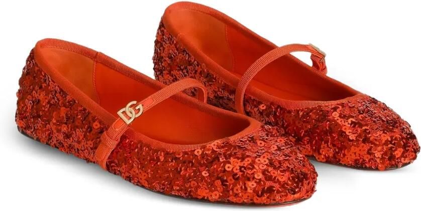 Dolce & Gabbana Ballerina's met pailletten Rood - Foto 3
