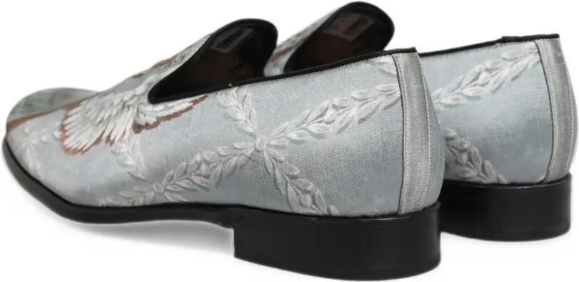 Dolce & Gabbana Baroque Angel velvet loafers Grijs - Foto 4