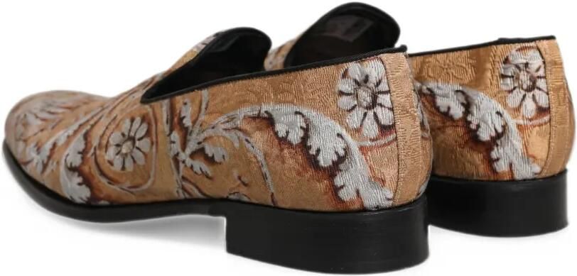 Dolce & Gabbana Baroque brocade loafers Beige - Foto 2