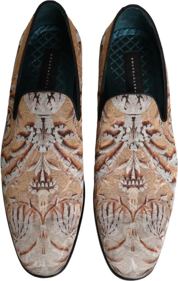 Dolce & Gabbana Baroque brocade loafers Beige - Foto 4