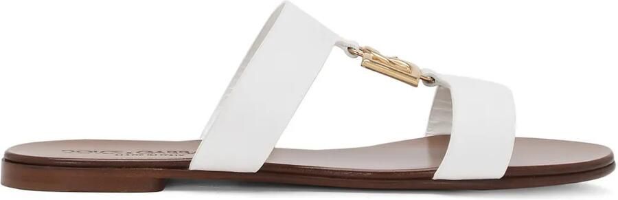 Dolce & Gabbana Bianca leren sandalen Wit