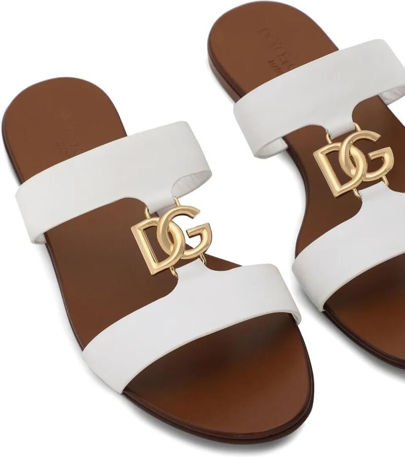 Dolce & Gabbana Bianca leren sandalen Wit - Foto 2