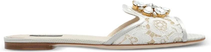 Dolce & Gabbana Bianca sandalen met broche Grijs