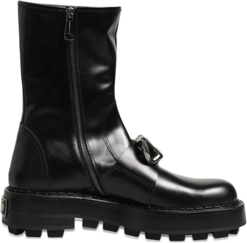 Dolce & Gabbana Bikerlaarzen met DG-logo Zwart