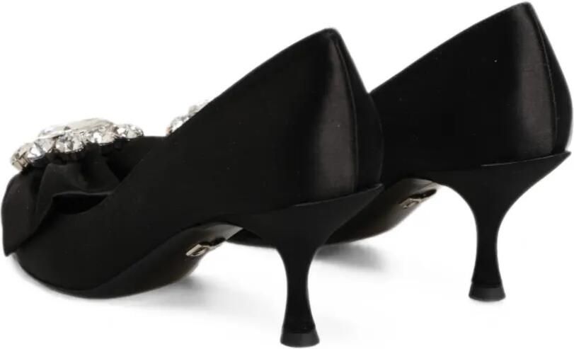 Dolce & Gabbana bow crystal-embellished pumps Zwart - Foto 4