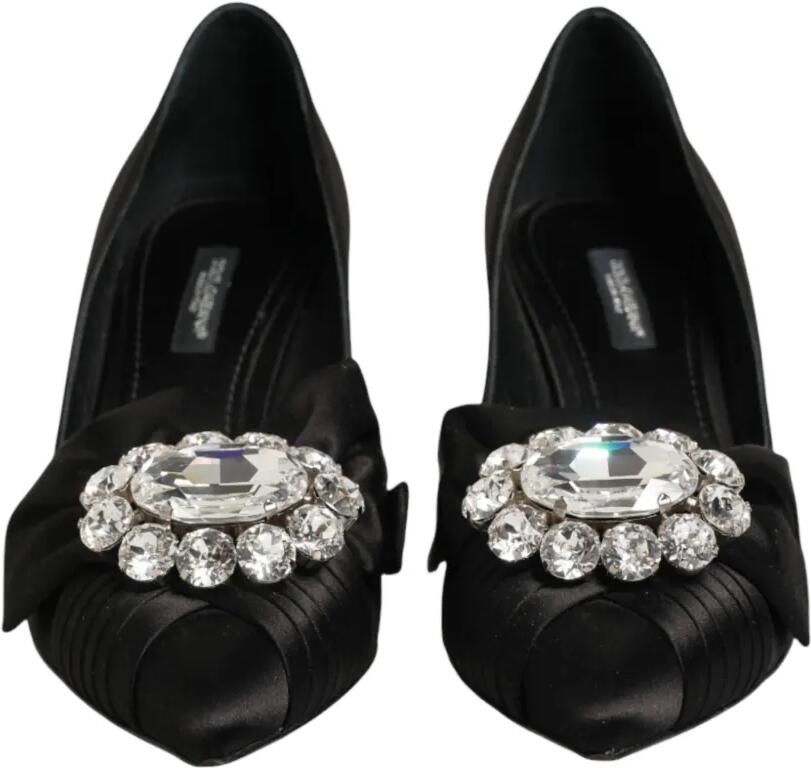 Dolce & Gabbana bow crystal-embellished pumps Zwart - Foto 2