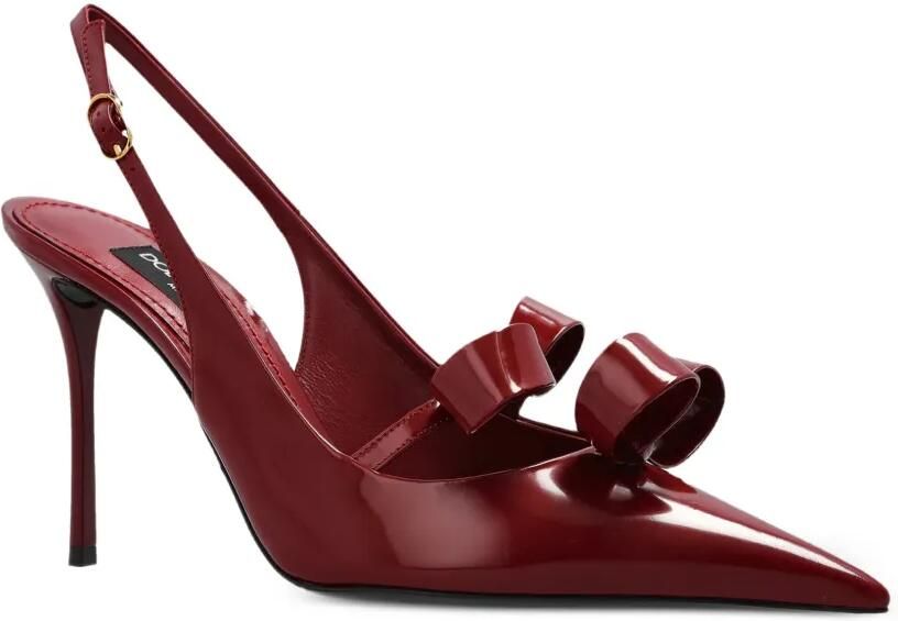 Dolce & Gabbana Slingback pumps met strikdetail Rood - Foto 4