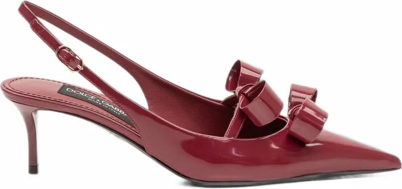 Dolce & Gabbana Slingback pumps met strikdetail Rood