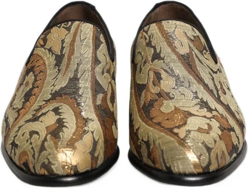Dolce & Gabbana brocade loafers Goud - Foto 3